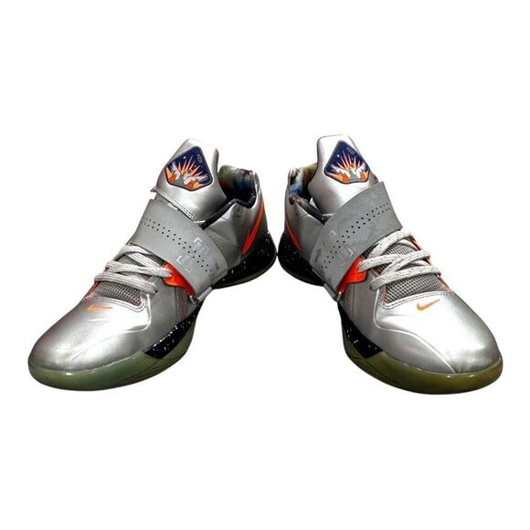 Nike Zoom KD IV 4 AS Basketball Shoes Size 10 Metallic Silver & Orange Galaxy - Picture 6 of 12